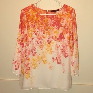 EUC Rose & Olive Pullover Blouse